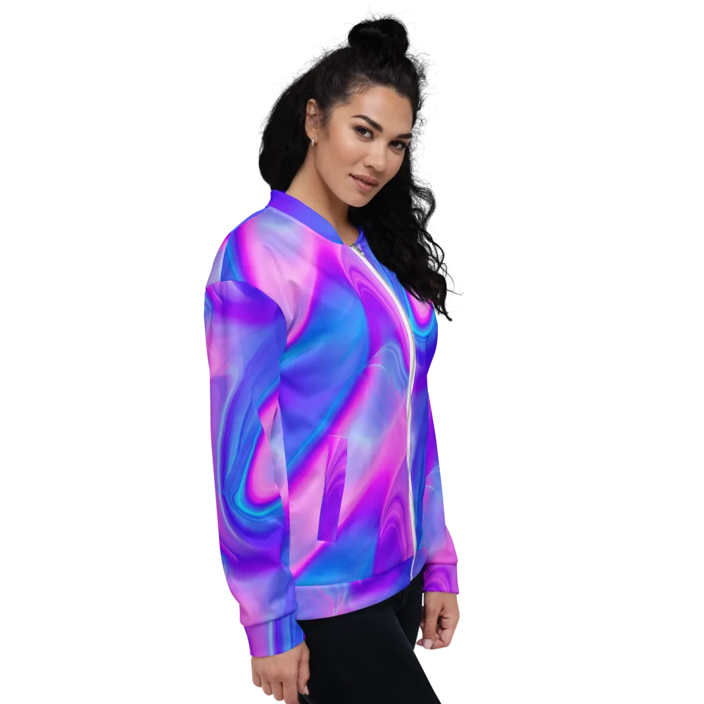Cosmic Satin on Bomber Jacket — Right