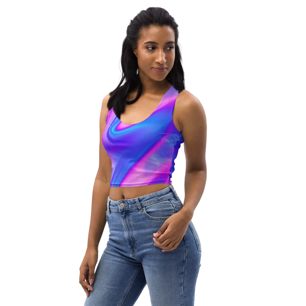 Cosmic Satin on Crop Top — Left Front