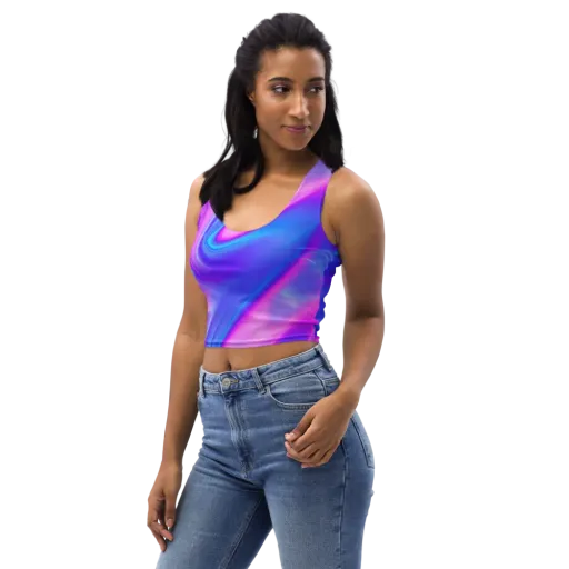 Cosmic Satin on a Crop Top