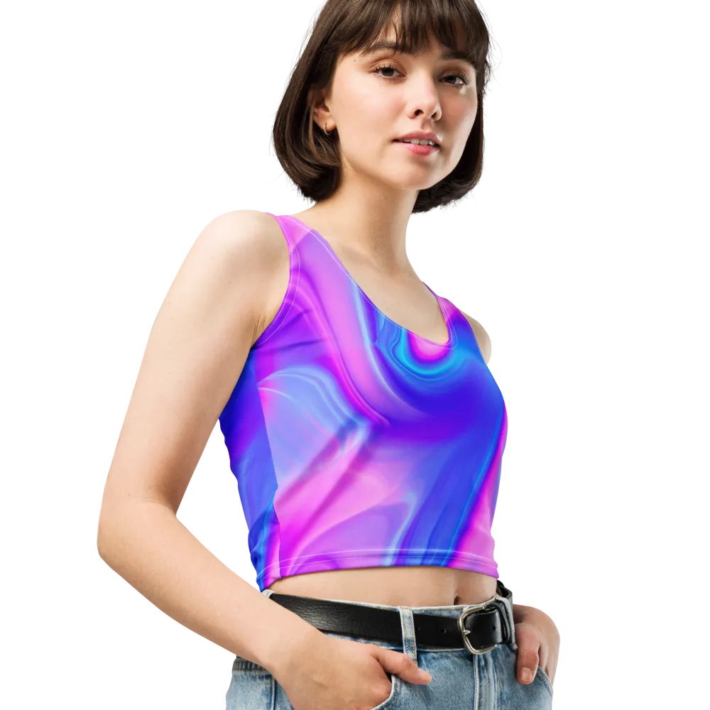 Cosmic Satin on Crop Top — Right Front