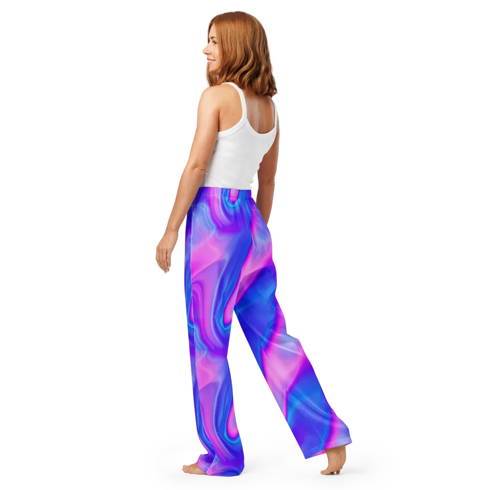 Cosmic Satin on Women's Pajama Pants — Back