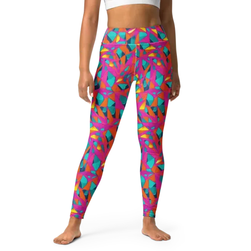 Tropical Fracture on a Yoga Leggings