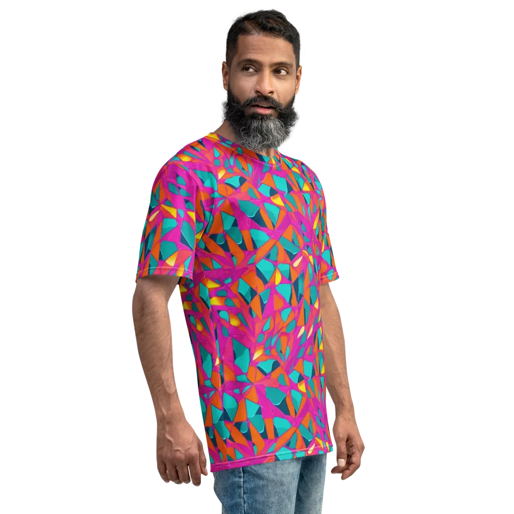 Tropical Fracture on Men's Crew Neck T-Shirt — Right