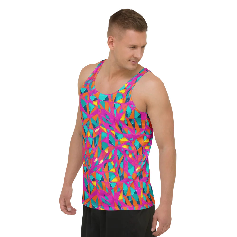 Tropical Fracture on Men's Tank Top — Left Front
