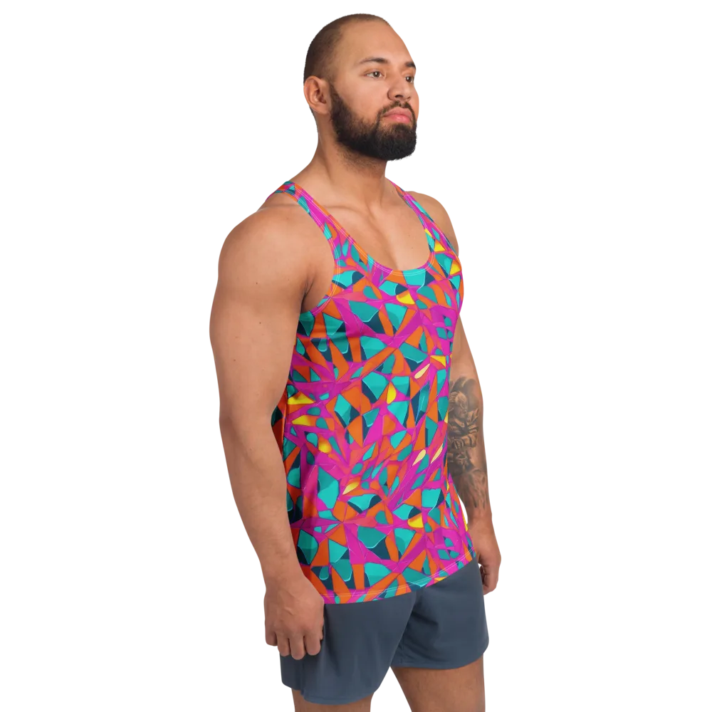 Tropical Fracture on Men's Tank Top — Right Front