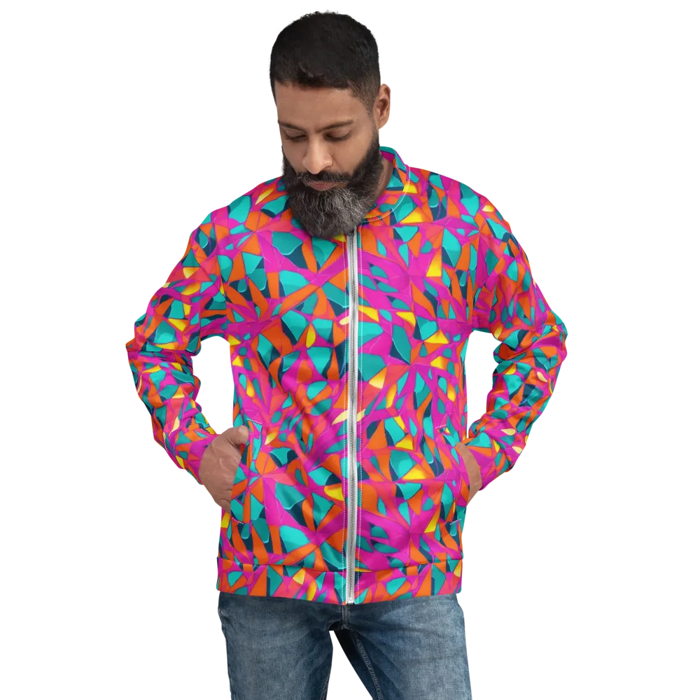 Tropical Fracture on Bomber Jacket — Front
