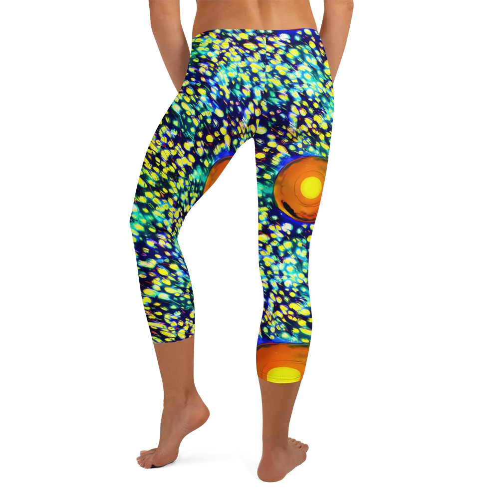 Illuminated Whirl on Capri Leggings — Back