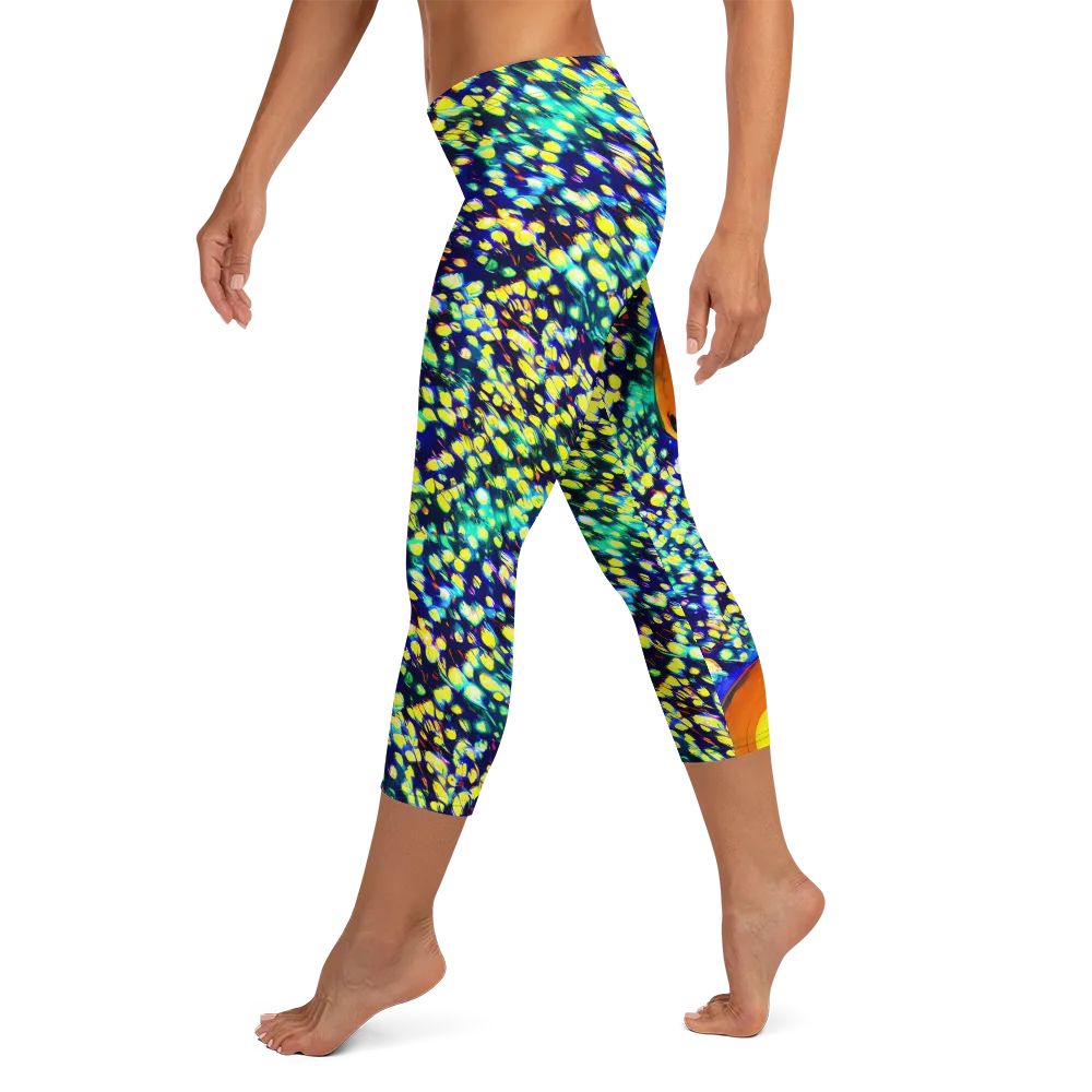 Illuminated Whirl on Capri Leggings — Left