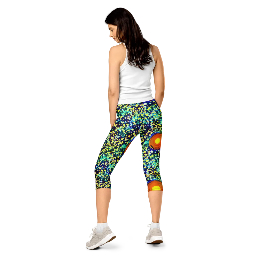 Illuminated Whirl on Capri Leggings — Back