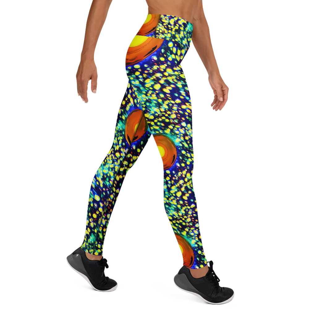Illuminated Whirl on Yoga Leggings — Right