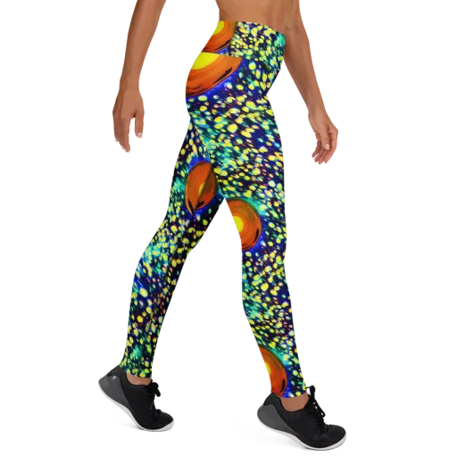 Illuminated Whirl on a Yoga Leggings