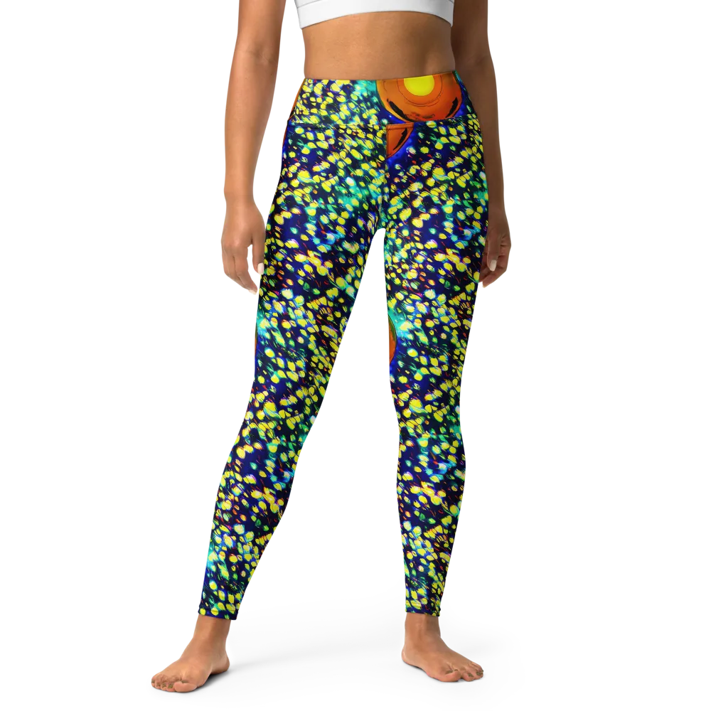 Illuminated Whirl on Yoga Leggings — Front