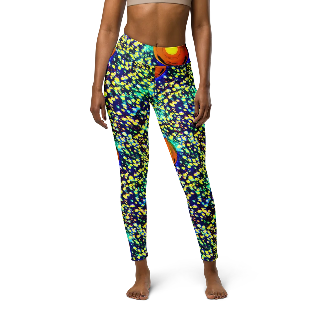 Illuminated Whirl on Yoga Leggings — Front