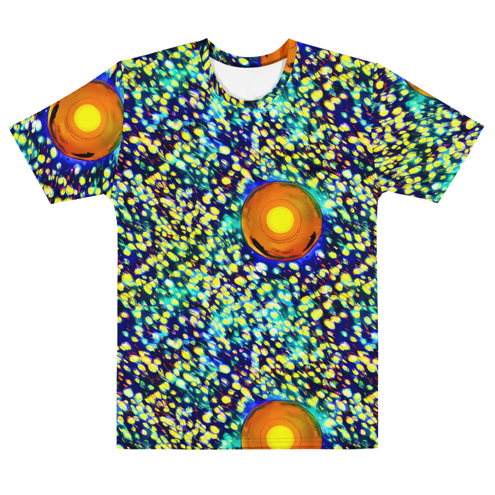 Illuminated Whirl on Men's Cotton Crew Neck T-Shirt — Front