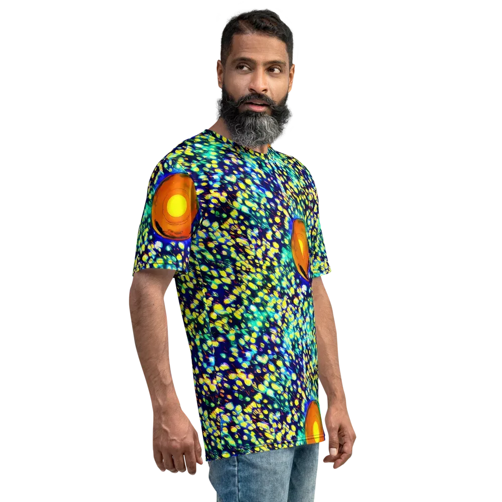 Illuminated Whirl on Men's Crew Neck T-Shirt — Right