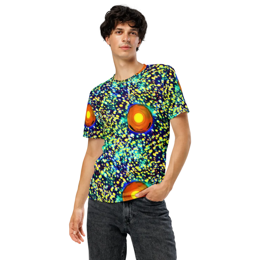 Illuminated Whirl on Men's Crew Neck T-Shirt — Front