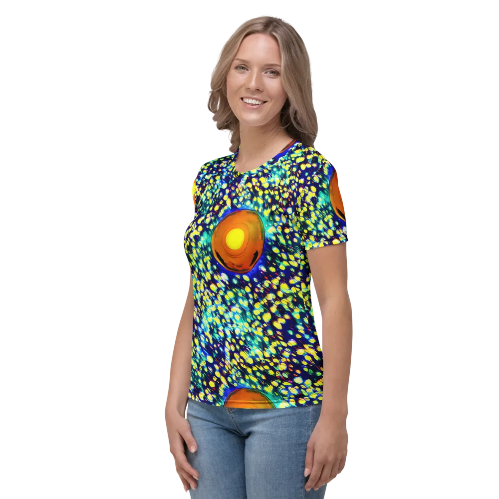 Illuminated Whirl on Women's Crew Neck T-Shirt — Left