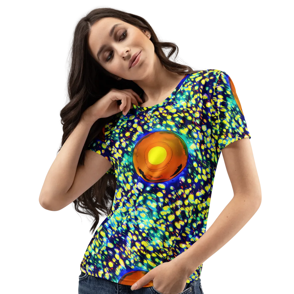 Illuminated Whirl on Women's Crew Neck T-Shirt — Left Front
