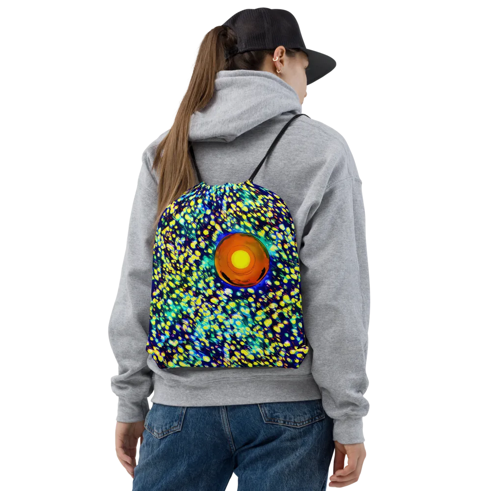 Illuminated Whirl on Drawstring Bag — Front