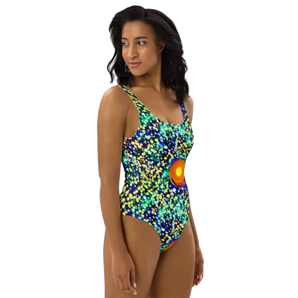 Illuminated Whirl on One-Piece Swimsuit — Right
