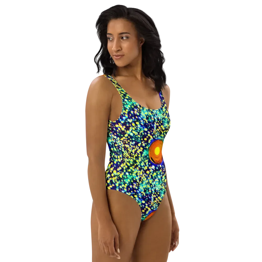 Illuminated Whirl on One-Piece Swimsuit — Right