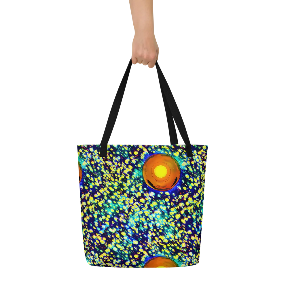 Illuminated Whirl on Large Tote Bag W/ Pocket — Front