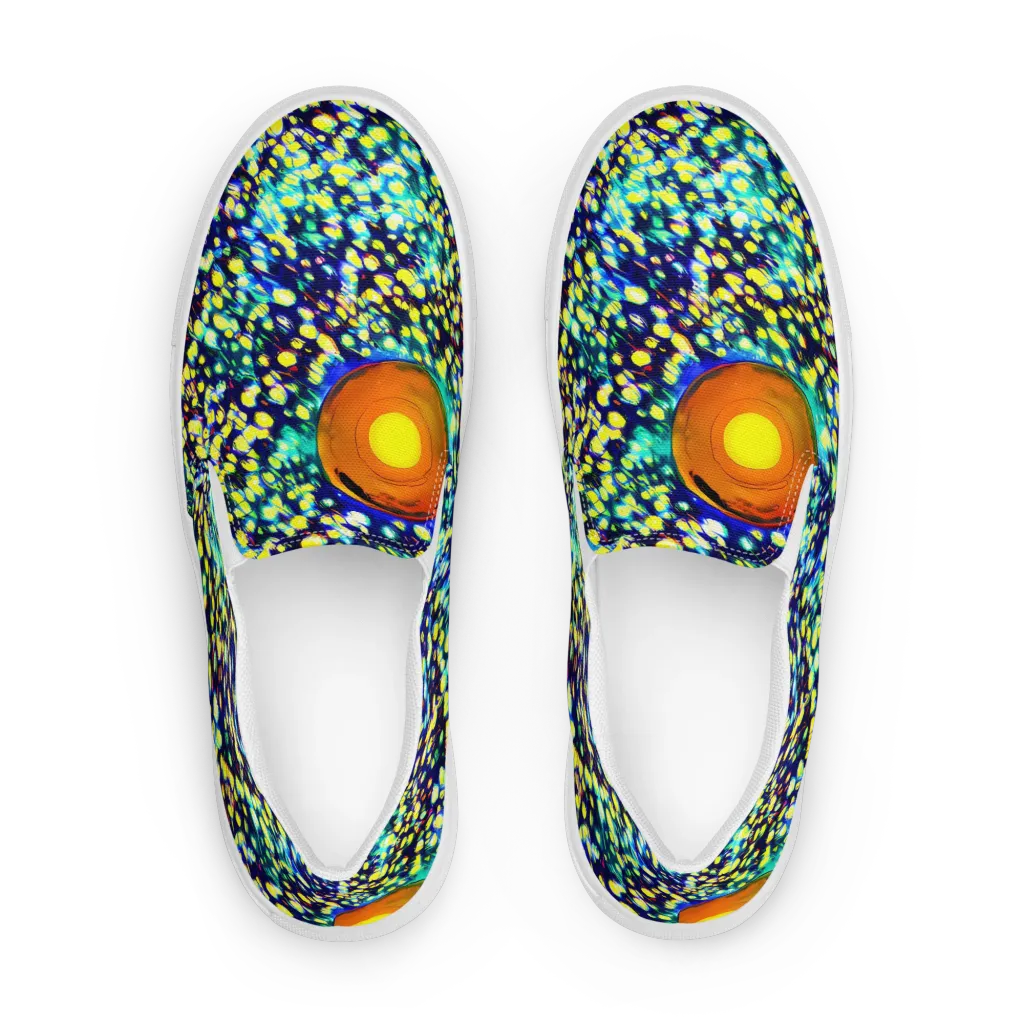 Illuminated Whirl on Women's Slip-On Canvas Shoes — Front