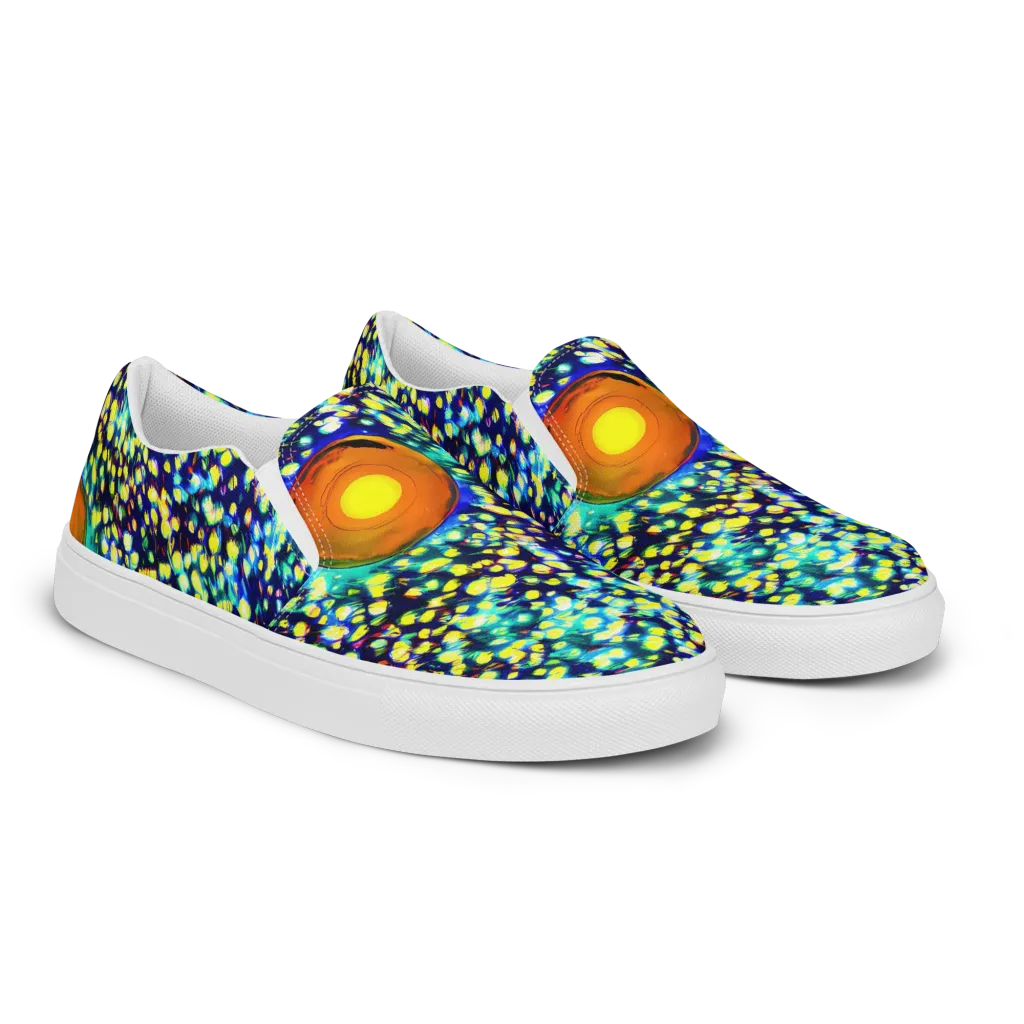 Illuminated Whirl on Women's Slip-On Canvas Shoes — Right Front