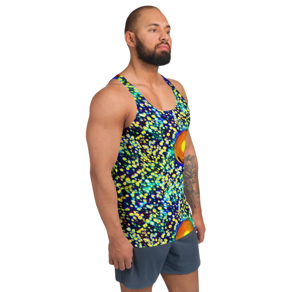 Illuminated Whirl on Men's Tank Top — Right Front