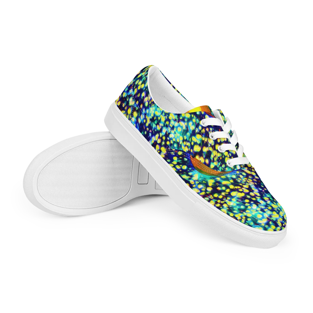 Illuminated Whirl on Men's Lace-Up Canvas Shoes — Right Front