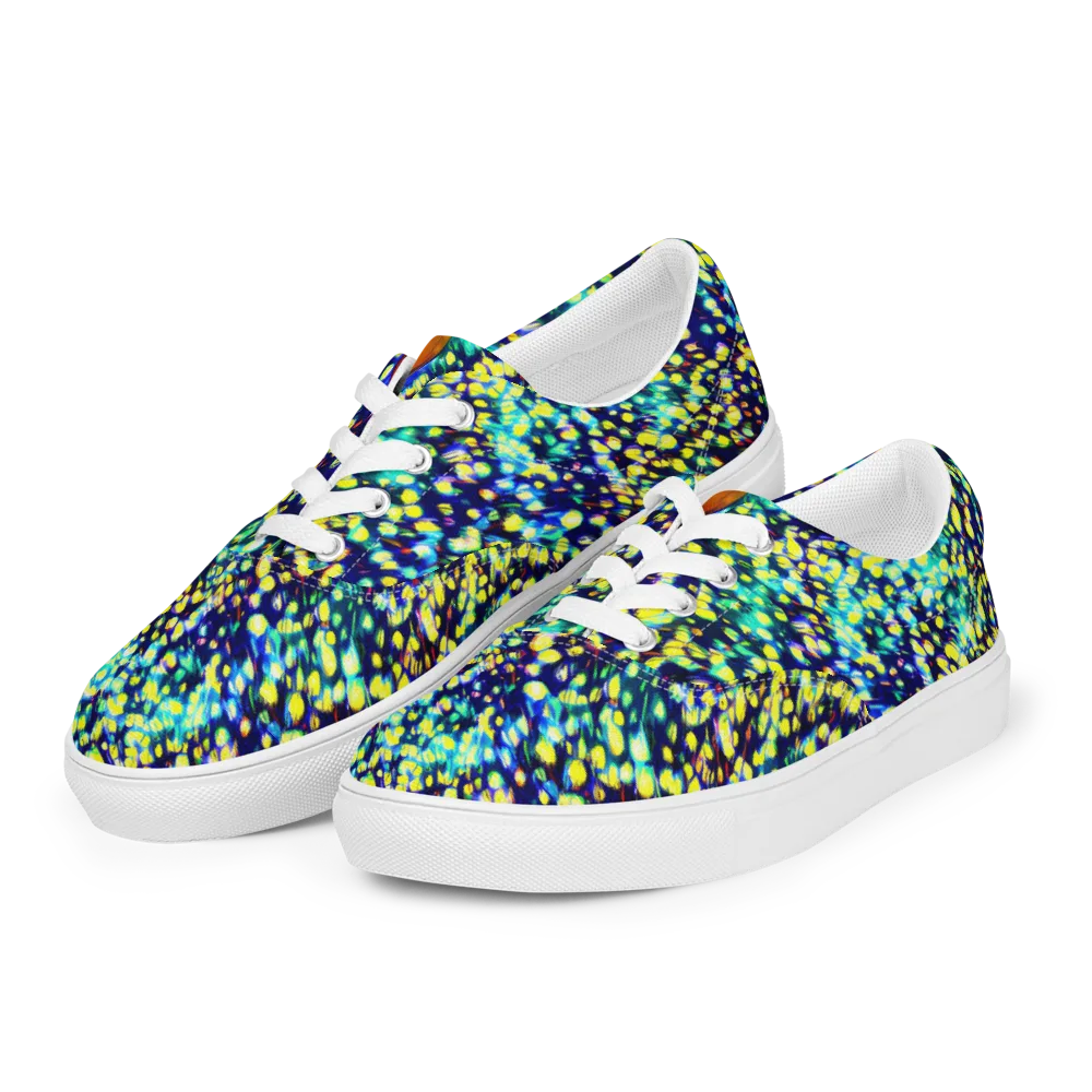 Illuminated Whirl on Men's Lace-Up Canvas Shoes — Left Front