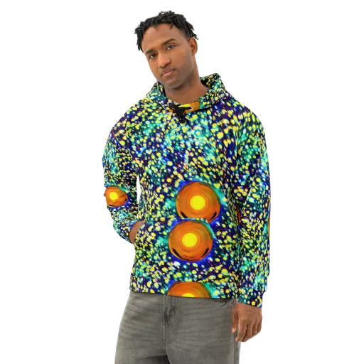 Illuminated Whirl on a Cotton Hoodie