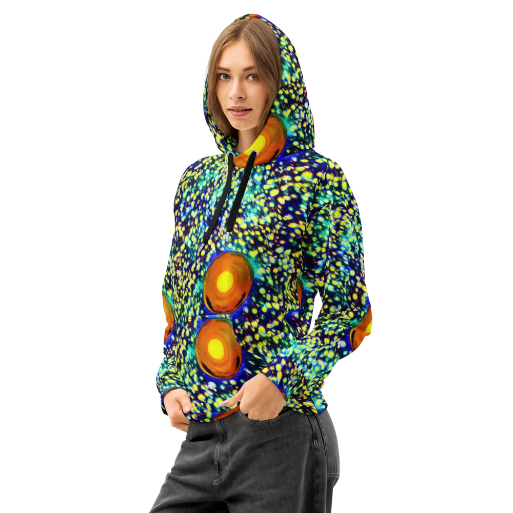 Illuminated Whirl on Cotton Hoodie — Left Front
