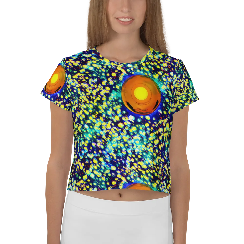 Illuminated Whirl on Crop Tee — Front