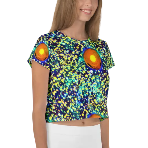 Illuminated Whirl on a Crop Tee