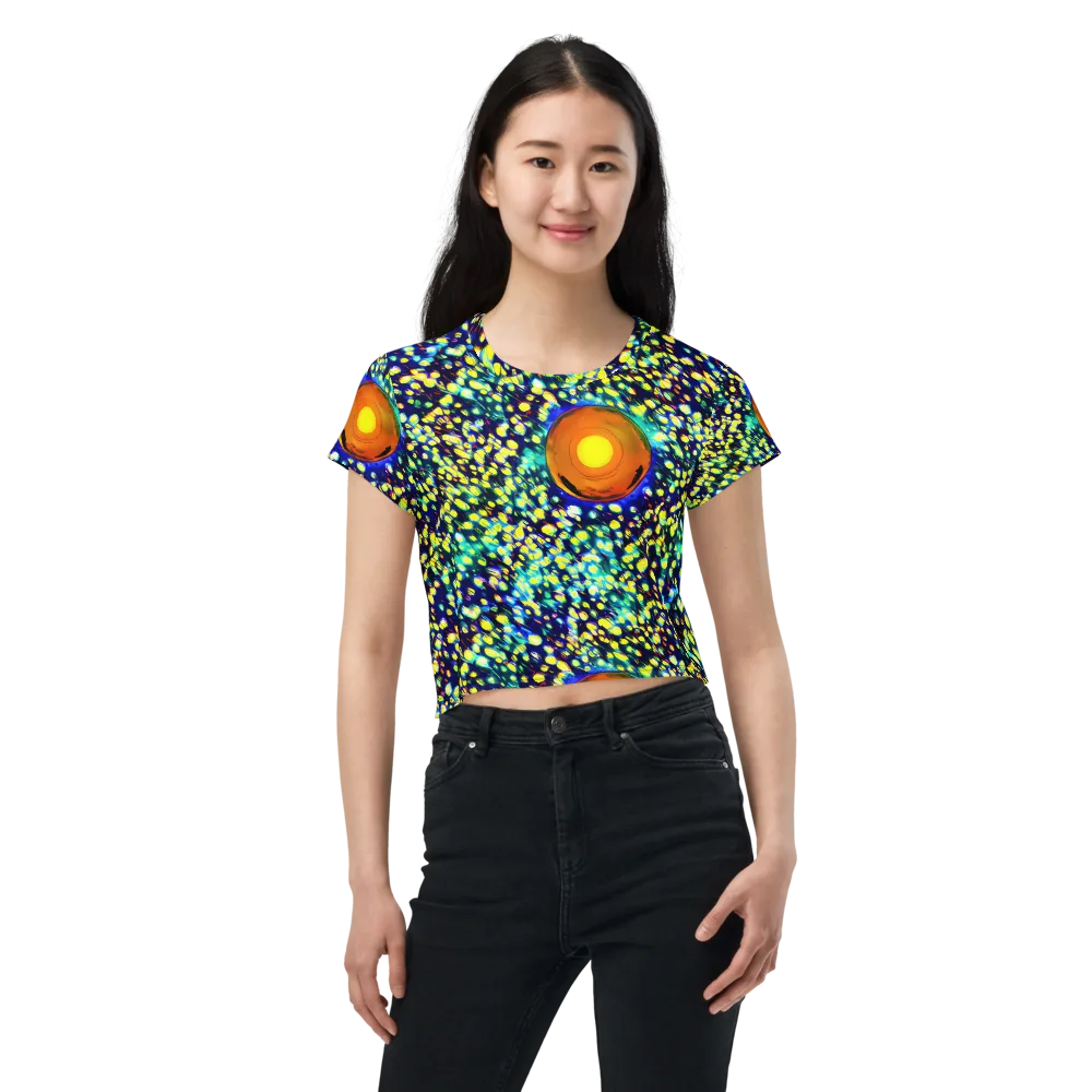 Illuminated Whirl on Crop Tee — Front