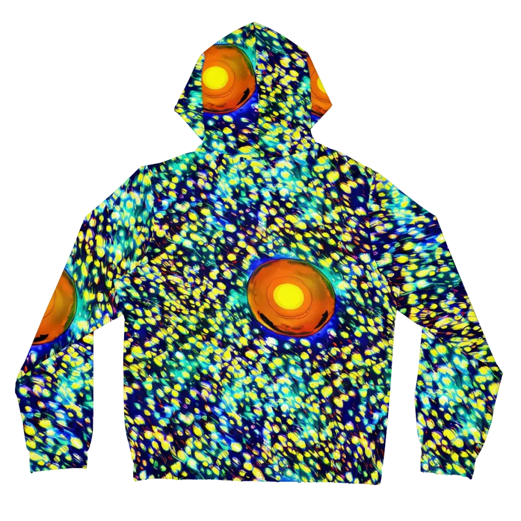 Illuminated Whirl on Women's Full-Zip Hoodie — Back