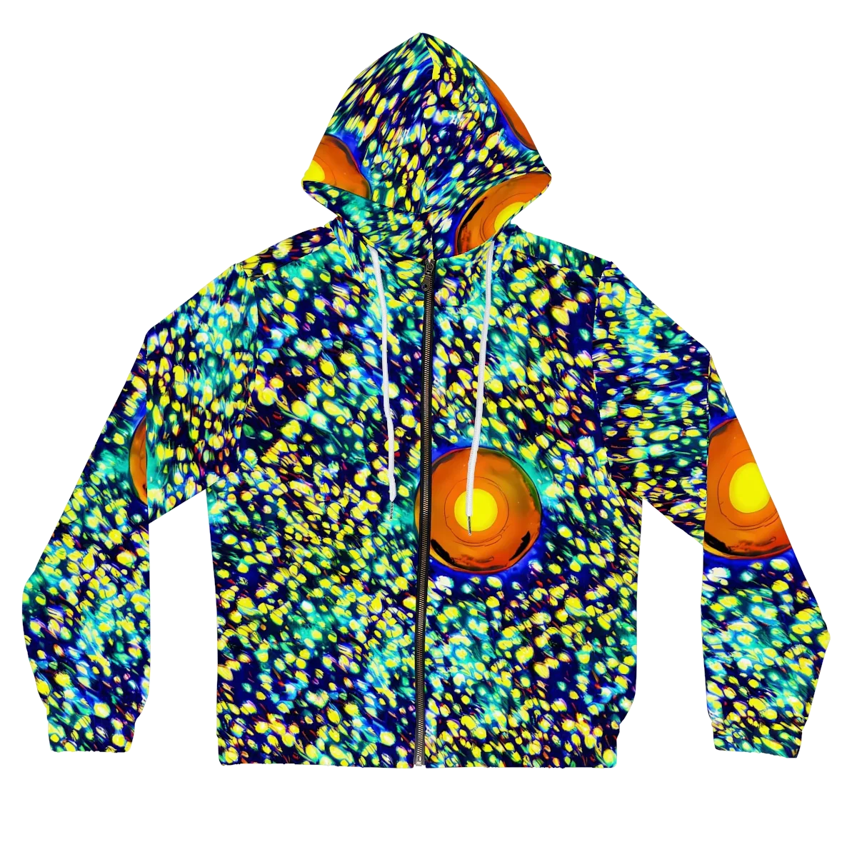 Illuminated Whirl on Women's Full-Zip Hoodie — Front
