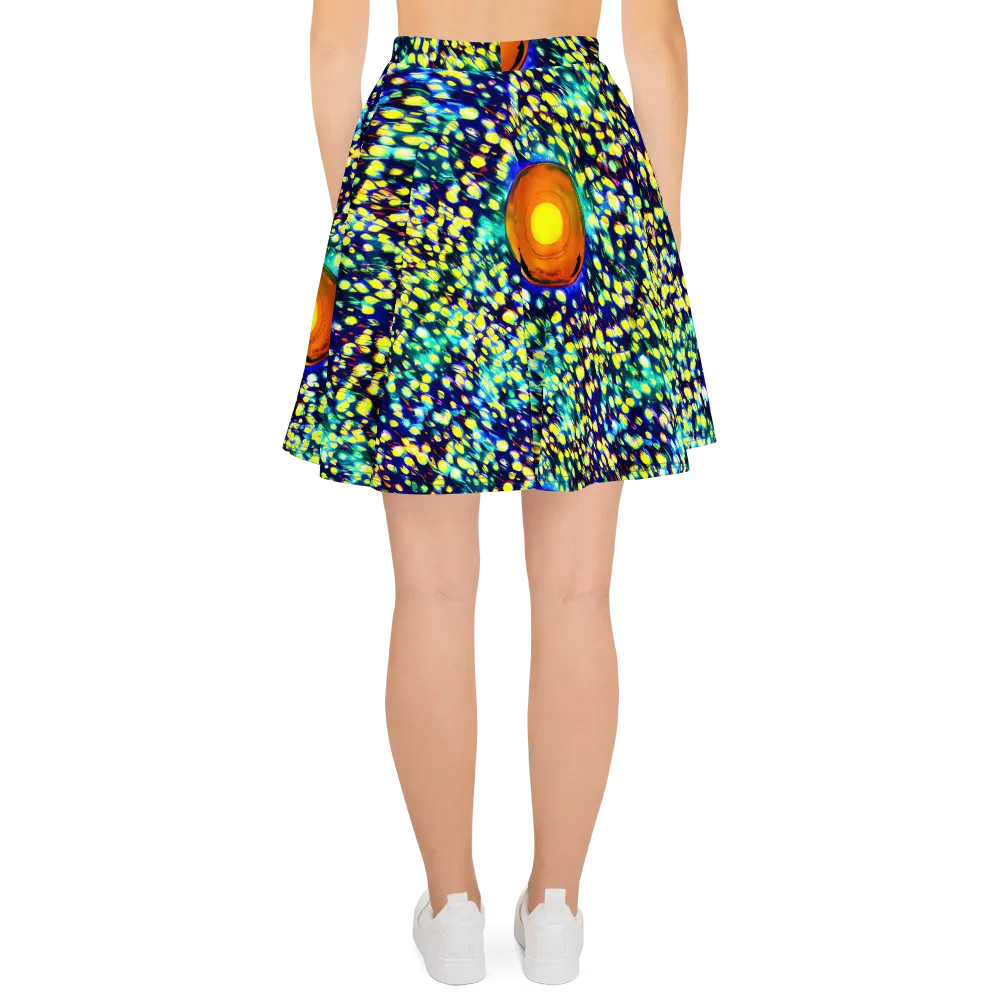 Illuminated Whirl on Skater Skirt — Back