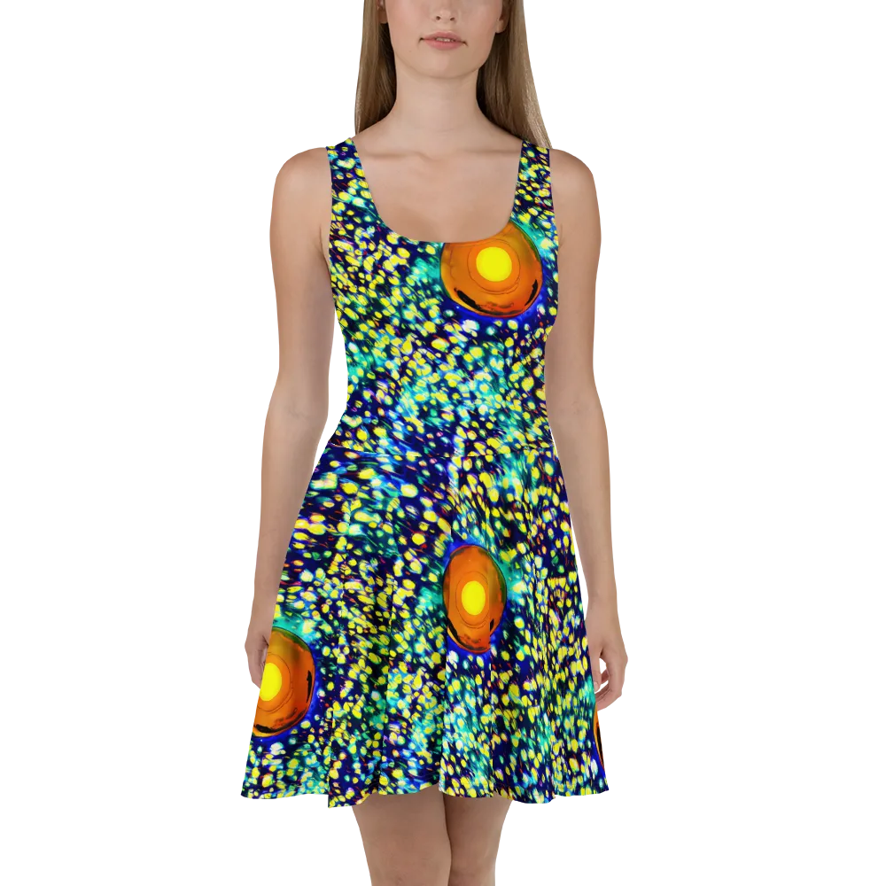 Illuminated Whirl on Skater Dress — Front
