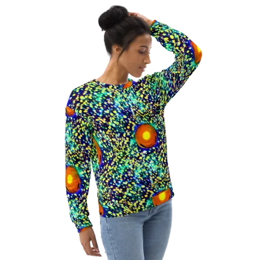 Illuminated Whirl on a Sweatshirt