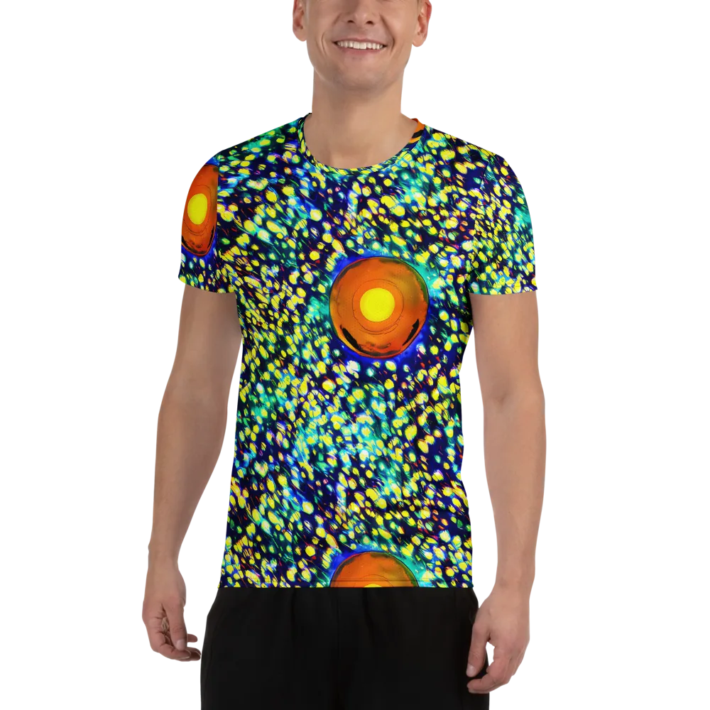 Illuminated Whirl on Men's Athletic T-Shirt — Front