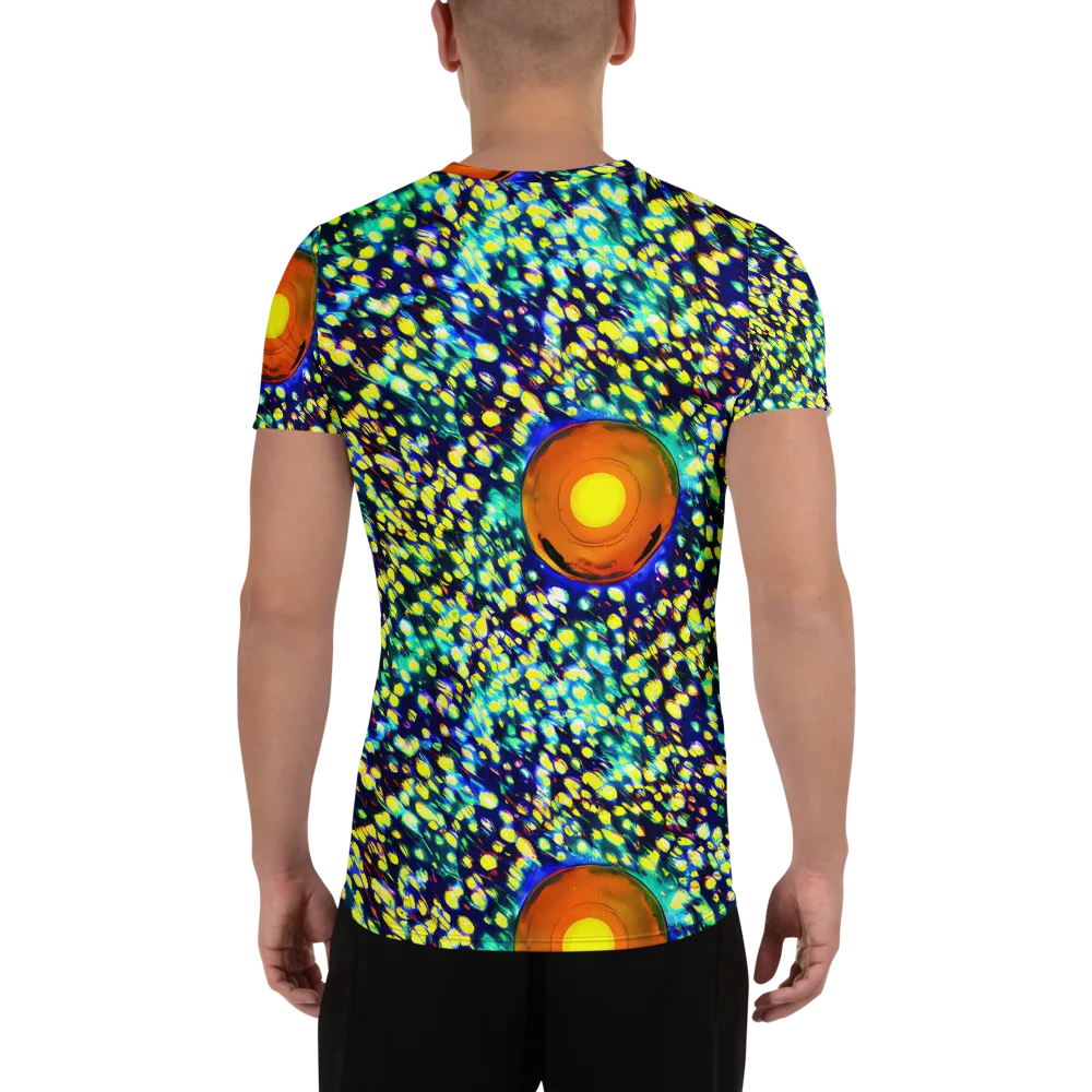 Illuminated Whirl on Men's Athletic T-Shirt — Back