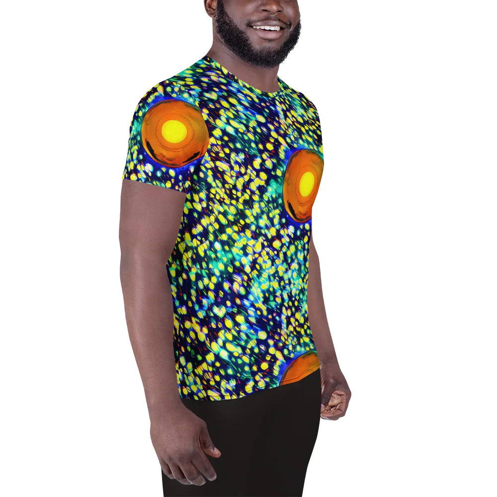 Illuminated Whirl on Men's Athletic T-Shirt — Right