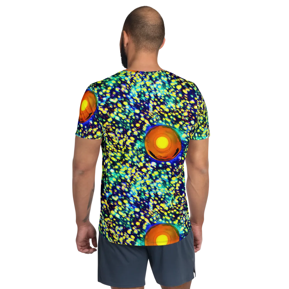 Illuminated Whirl on Men's Athletic T-Shirt — Back