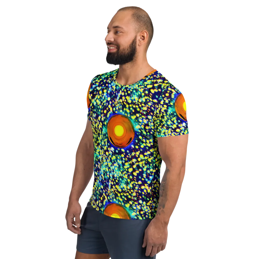 Illuminated Whirl on Men's Athletic T-Shirt — Left