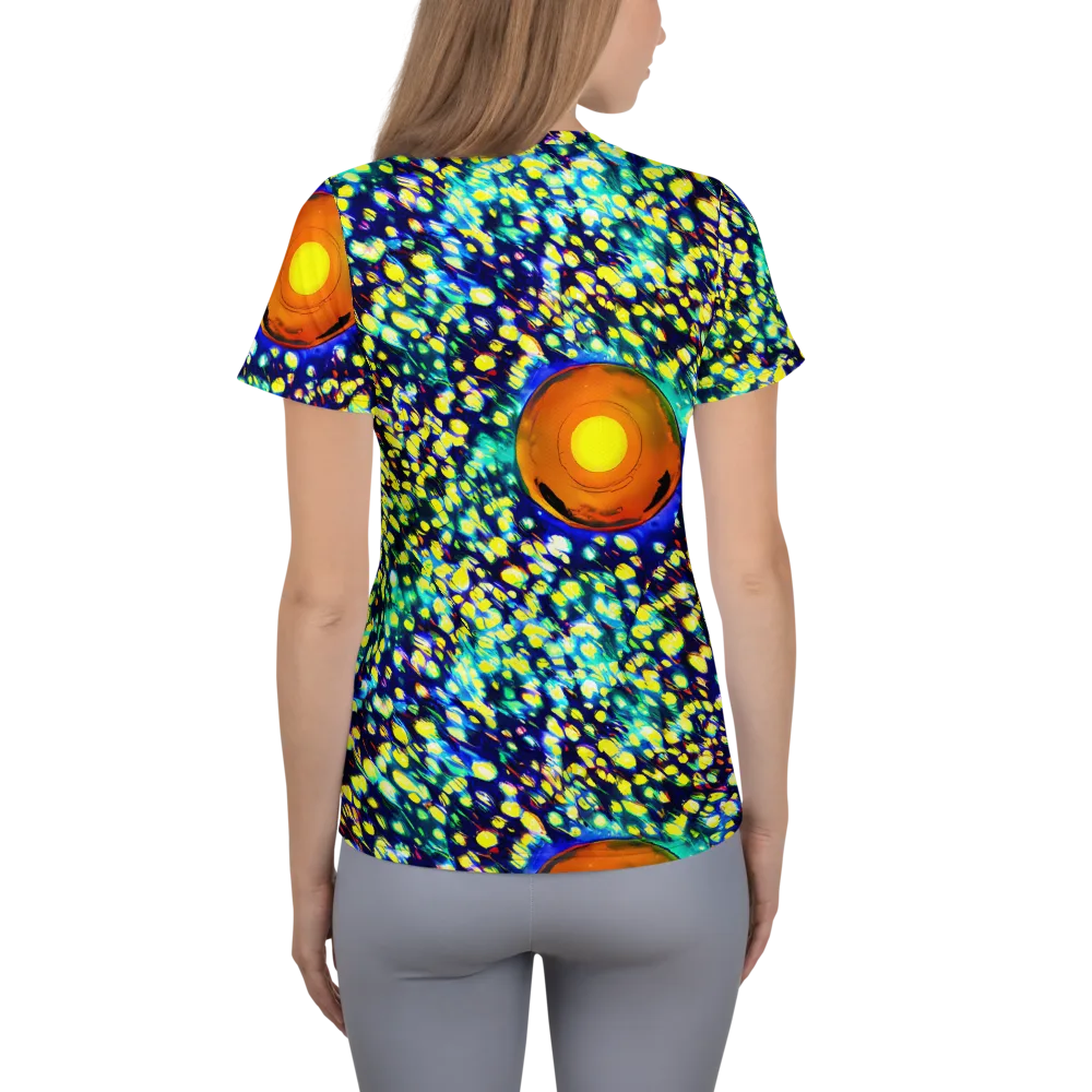 Illuminated Whirl on Women's Athletic T-Shirt — Back