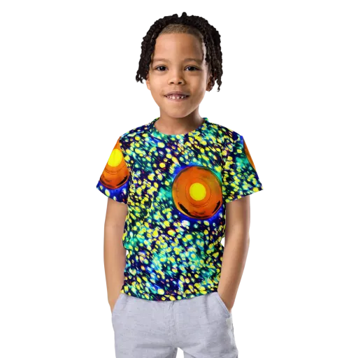 Illuminated Whirl on a Kids Crew Neck T-Shirt