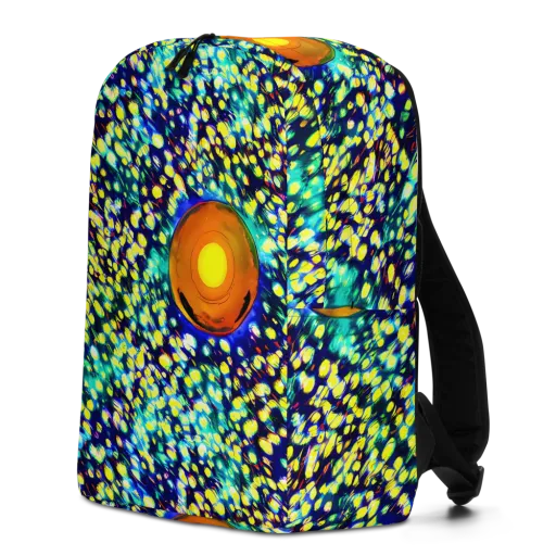 Illuminated Whirl on a Minimalist Backpack