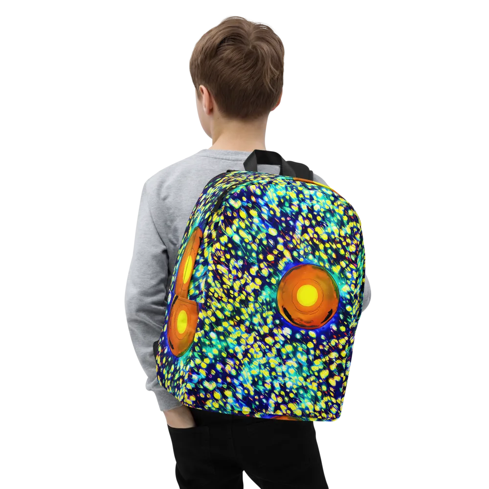 Illuminated Whirl on Minimalist Backpack — Zoomed-in